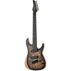 Schecter Reaper-7 Multiscale 7 Telli Elektro Gitar (Charcoalburst)