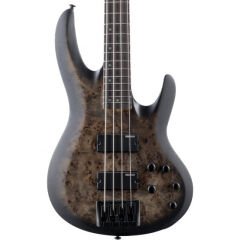 ESP LTD B-4 Ebony Burl Poplar Charcoal Burst Satin 4 Telli Bas Gitar