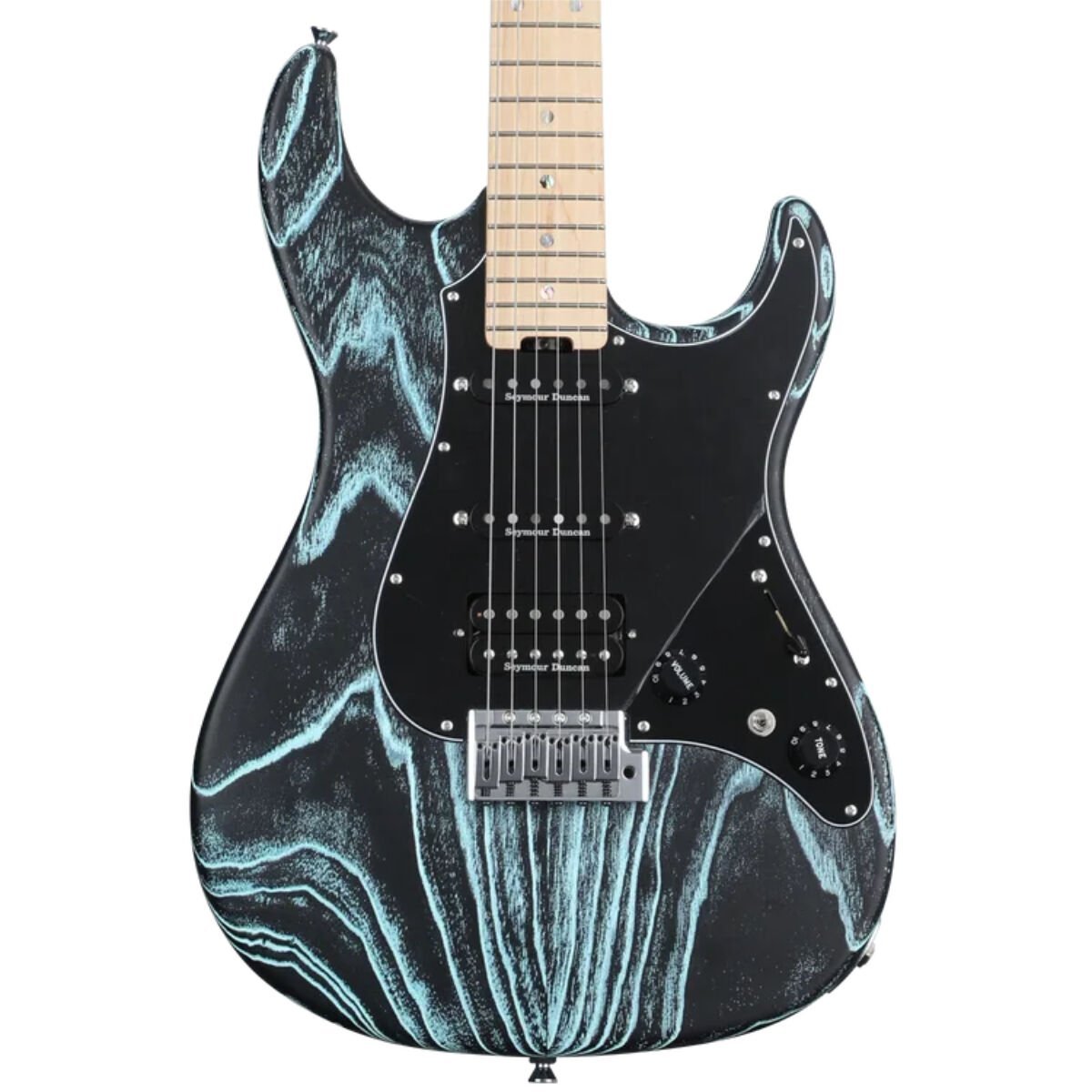 ESP Custom Snapper CTM Drift Wood Black Blue Filler Elektro Gitar