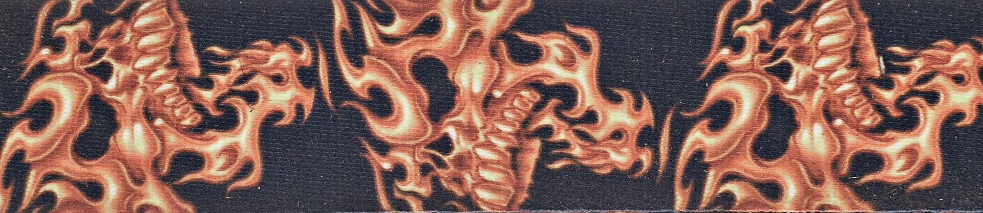 PLANETWAVES 50LT01 GİTAR ASKISI, 50MM, DOKUMA FLAMING SKULLS