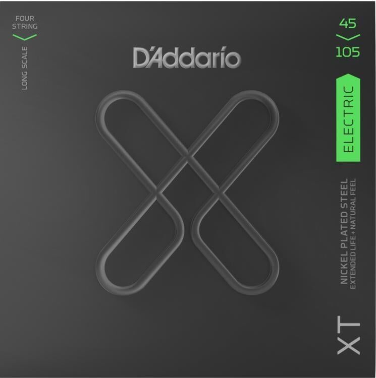 DADDARIO XTB45105 BASS GİTAR TEL SETİ, 4 TELLİ,XT, 45-105, LONG SCALE