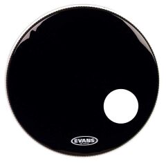 EVANS BD24RB 24'' DERİ RESONANT SİYAH KİCK ÖN DELİKLİ TEK KAT