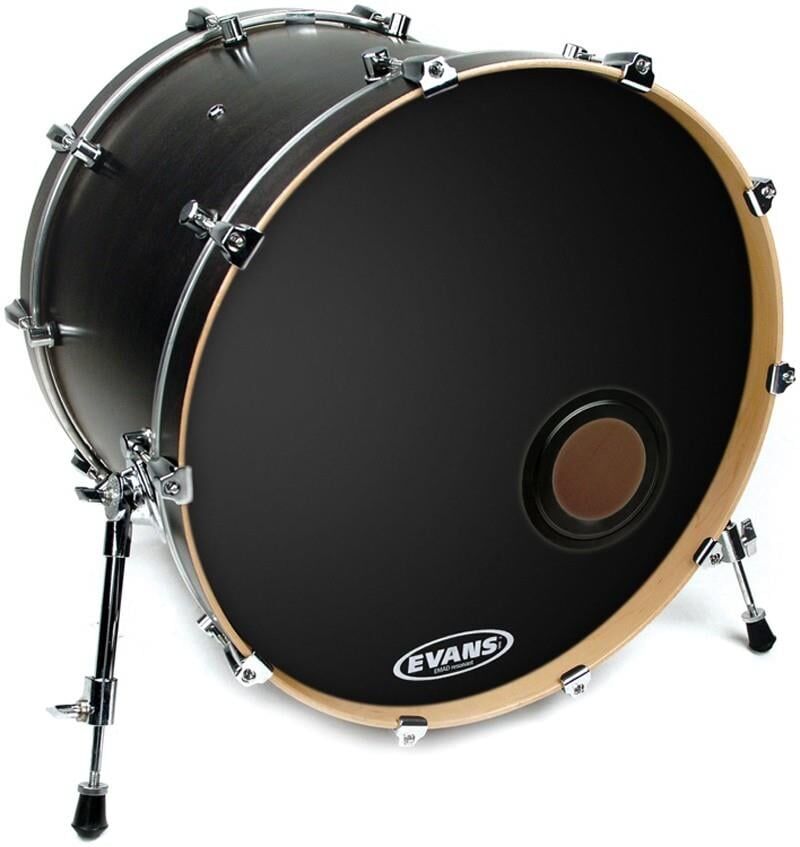 EVANS BD22REMAD 22'' DERİ RESONANT KİCK SİYAH ÖN SÜNGERLİ