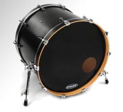 EVANS BD22RB 22'' DERİ RESONANT SİYAH KİCK ÖN DELİKLİ TEK KAT