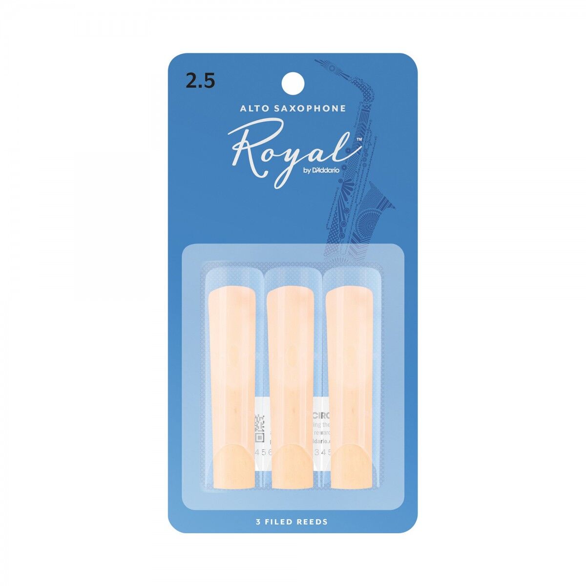 D'Addario Woodwinds Royal RJB0325 Alto Saksafon Kamışı (3 lü) No:2.5