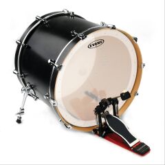 EVANS BD22GB1C 22'' DERİ KİCK KUMLU BEYAZ RİNGLİ-DELİKLİ TEK KAT