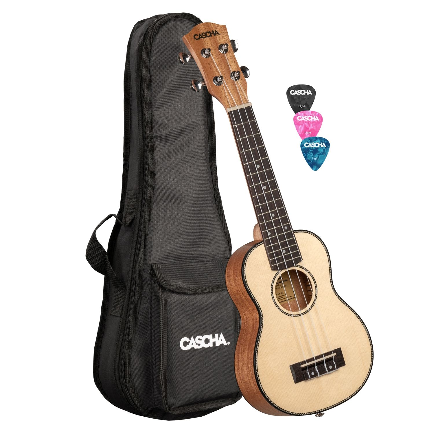 Cascha HH 2148 Maun Soprano Ukulele Set (Natural)