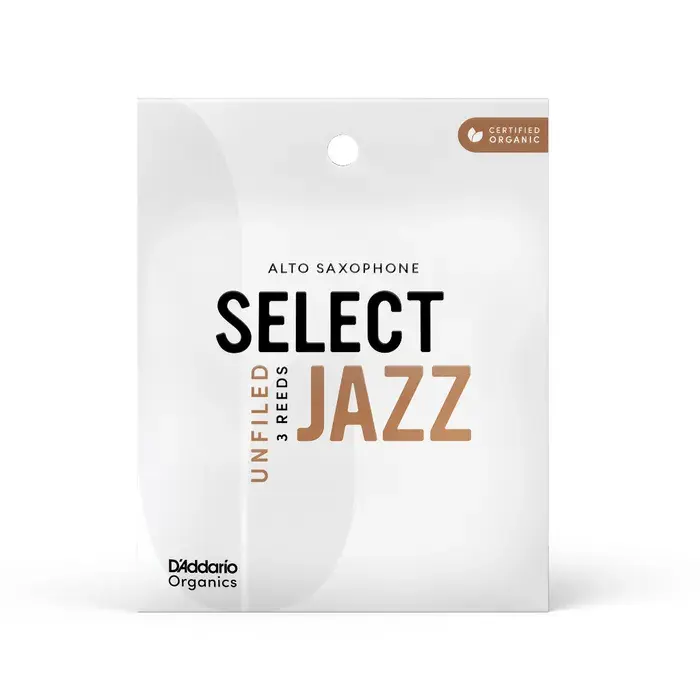 D'Addario Organics Select Jazz Unfiled Alto Saksafon Kamışı - 3 Soft (3'lü Kutu)