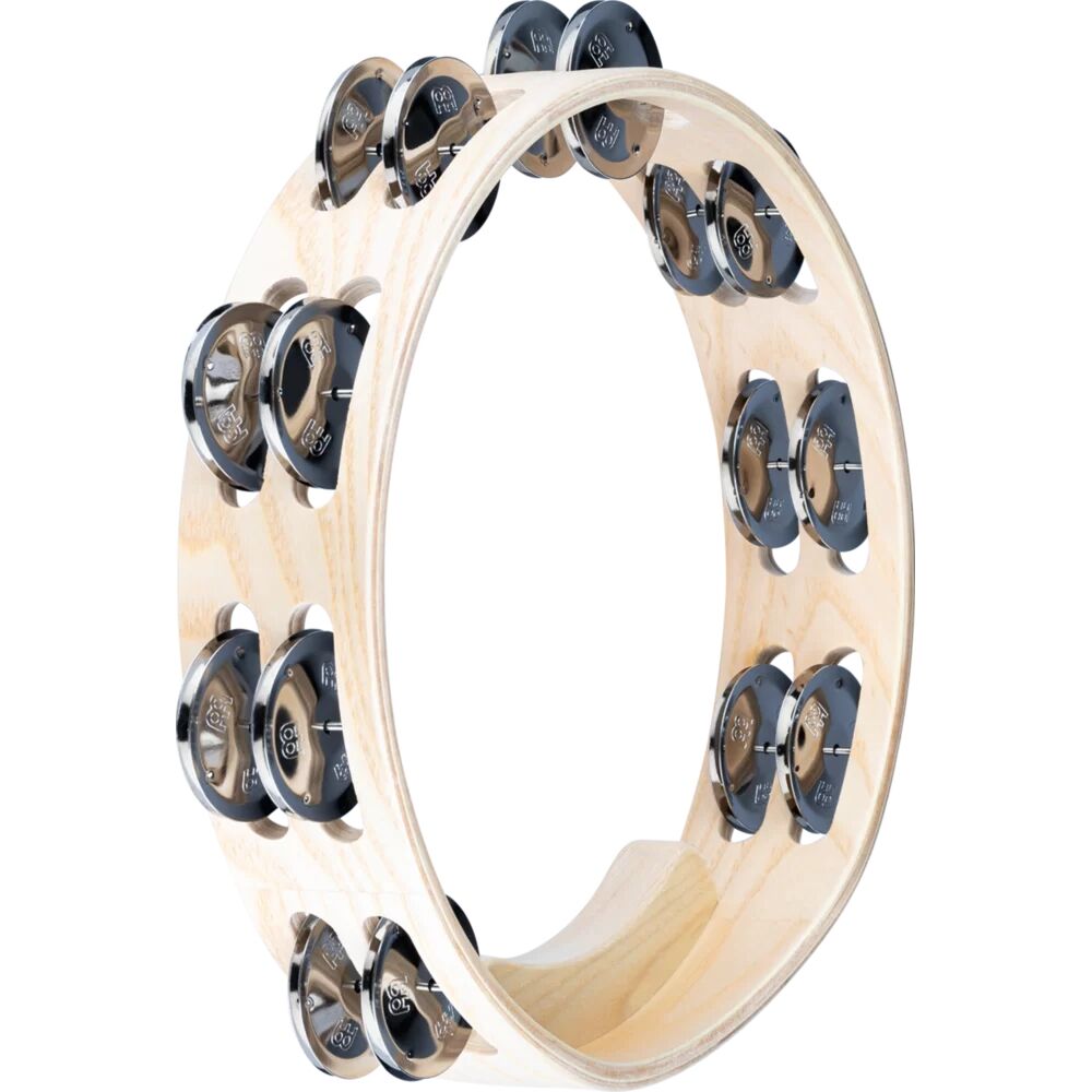 Meinl AE-ATA2S Artisan Ash Shell Steel Jingles 2 Rows 10'' Tamburin (Natural)