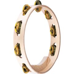 Meinl AE-MTA1B Artisan Maple Wood Solid Brass Jingle 1 Row 10'' Tour Tamburin (Natural)