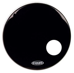 EVANS BD20RB 20'' DERİ RESONANT SİYAH KİCK ÖN DELİKLİ TEK KAT