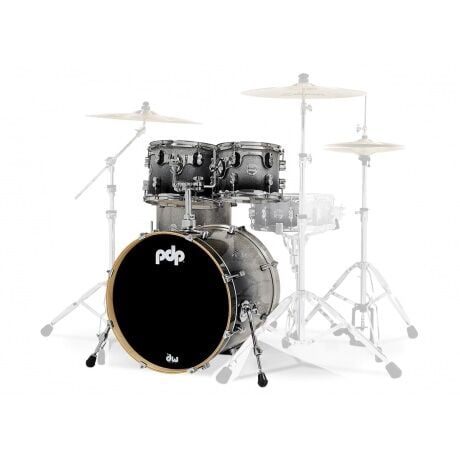 PDP Drums Concept Series 20'' 4 Parça Akustik Davul Seti (Silver to Black Fade)
