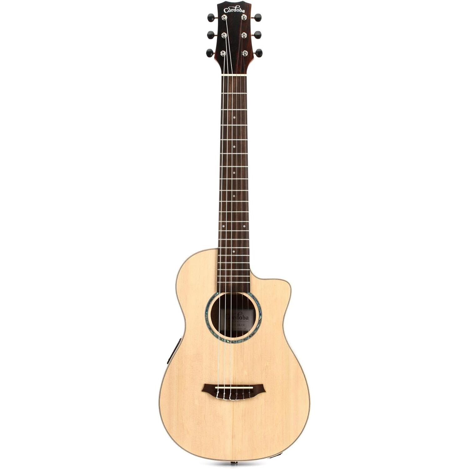 Cordoba Mini II EB-CE Travel Elektro Klasik Gitar (Natural)