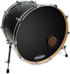 EVANS BD18REMAD 18'' DERİ RESONANT SİYAH KİCK ÖN SÜNGERLİ DELİKLİ