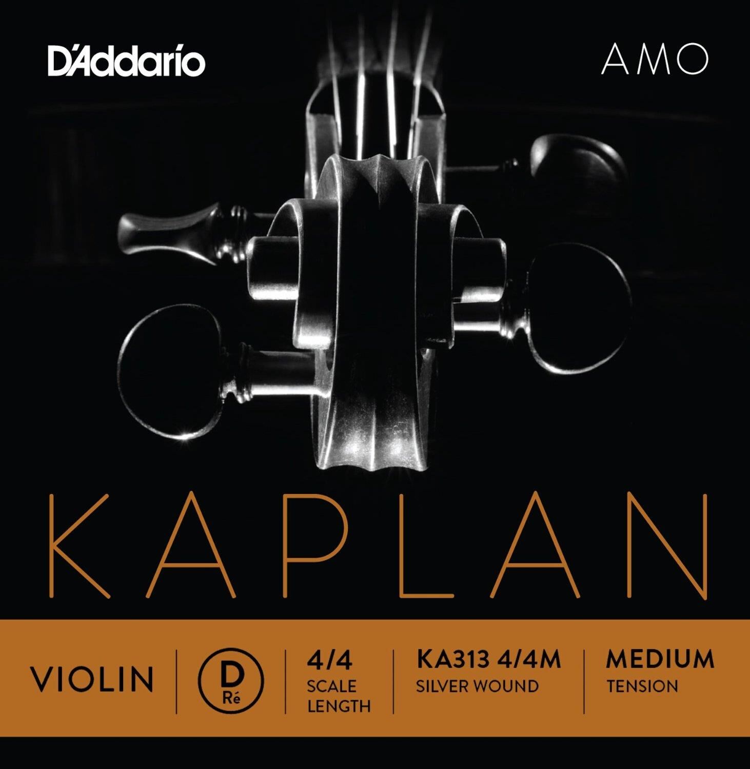 DADDARIO KA313 KEMAN TEK TEL, KAPLAN AMO, 4/4, D-(RE), MEDIUM
