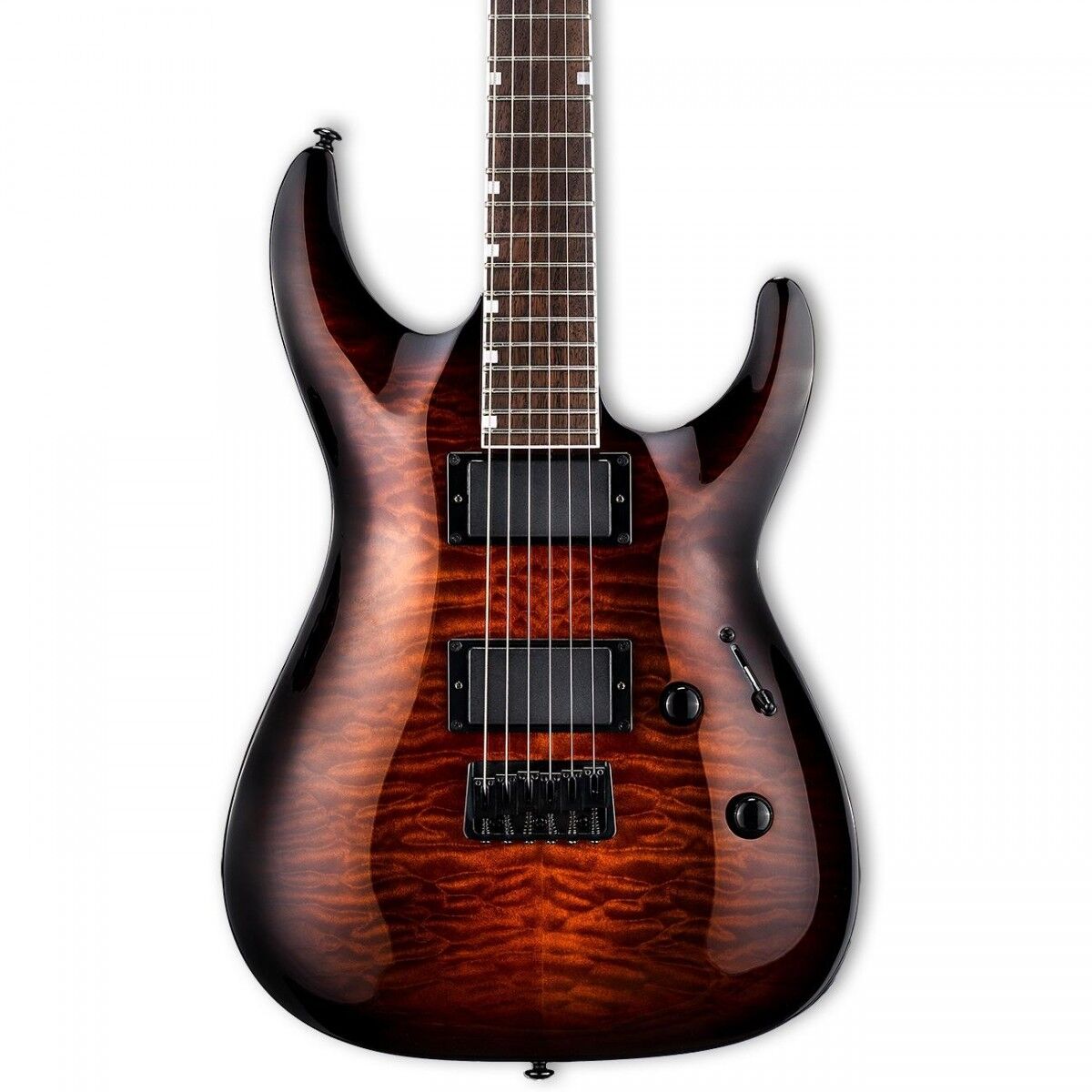 ESP LTD LMH200HTQMDBSB MH-200 Dark Brown Sunburst Elektro Gitar