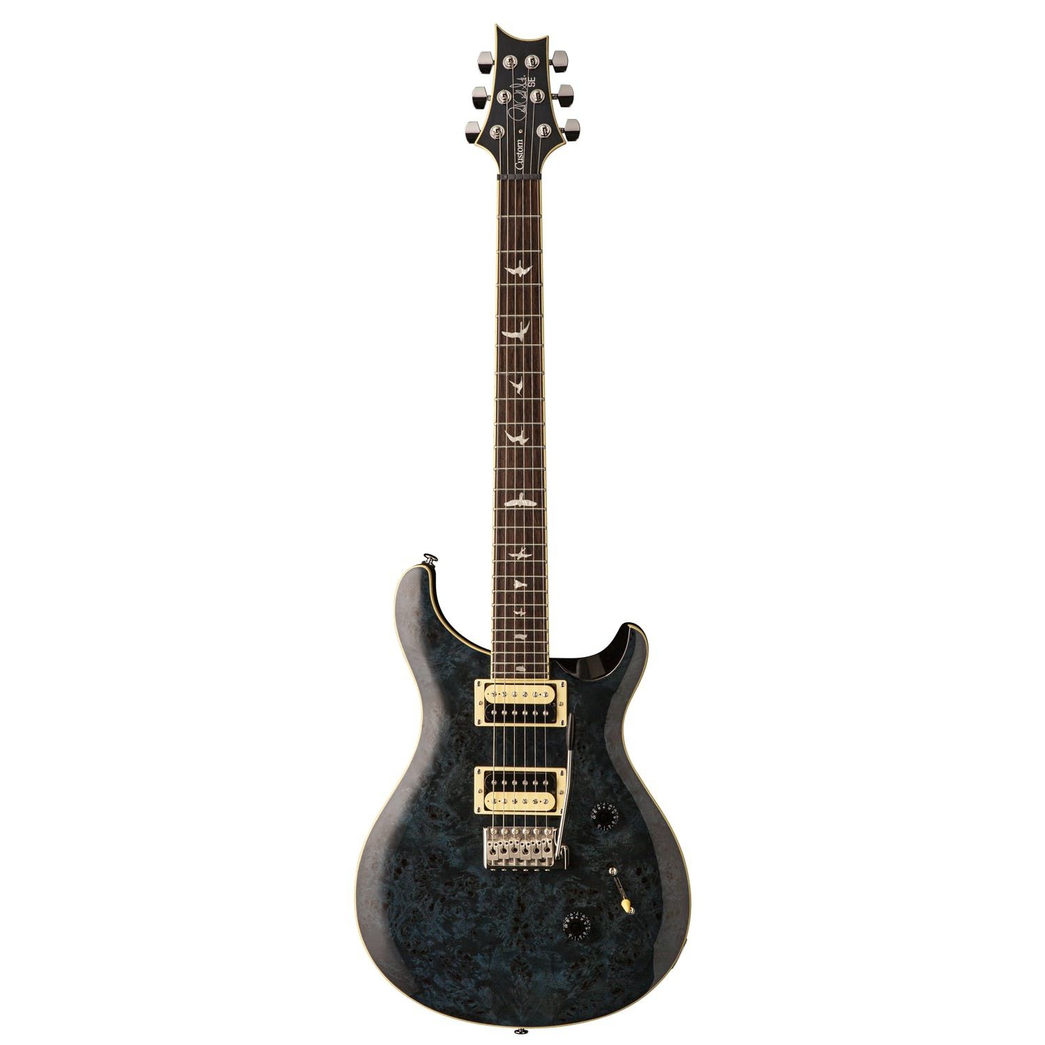 PRS SE Custom 24 Exotic Poplar Burl Elektro Gitar (Whale Blue)