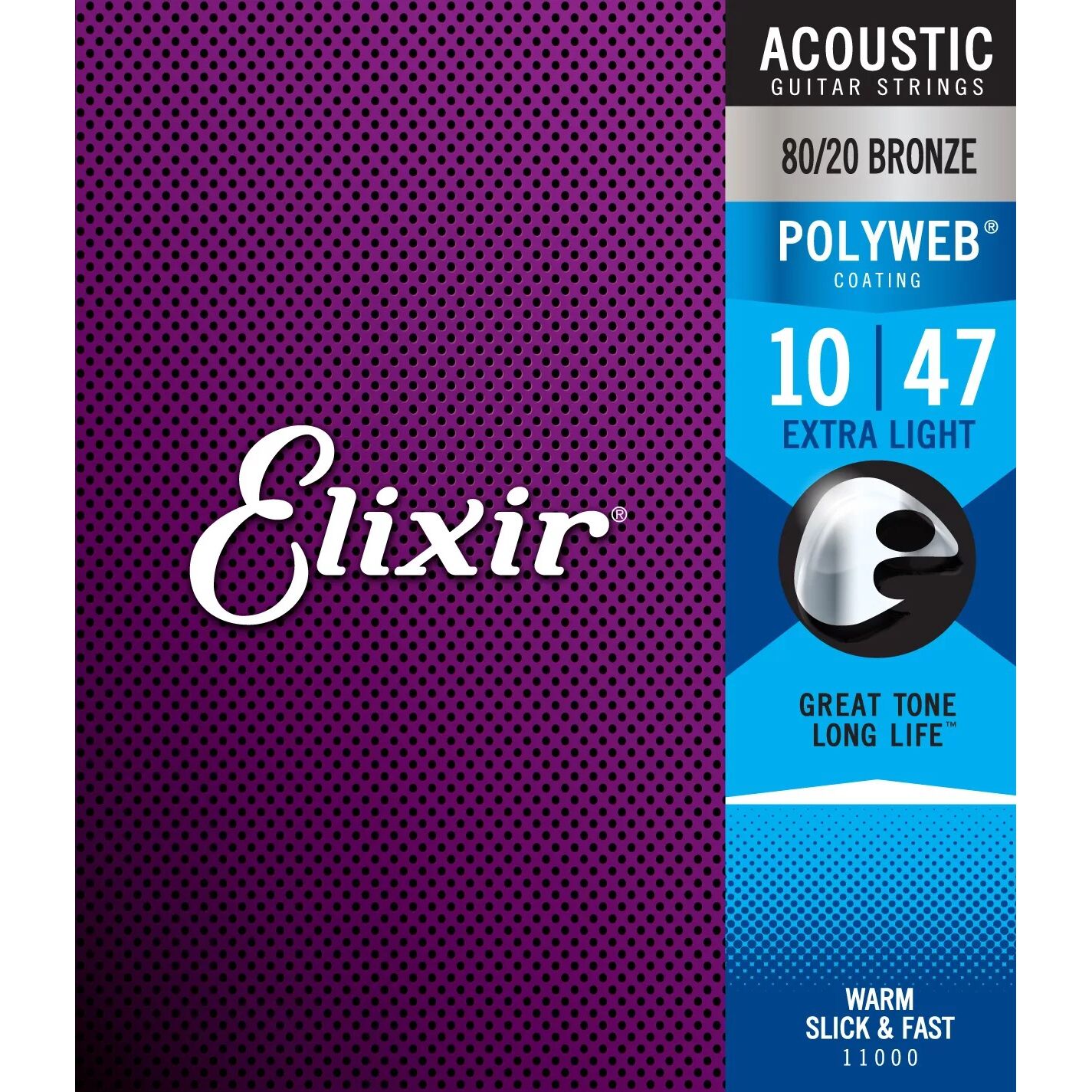 Elixir 11000 Polyweb Bronze  Extra Light Akustik Gitar Teli (.010-.047)