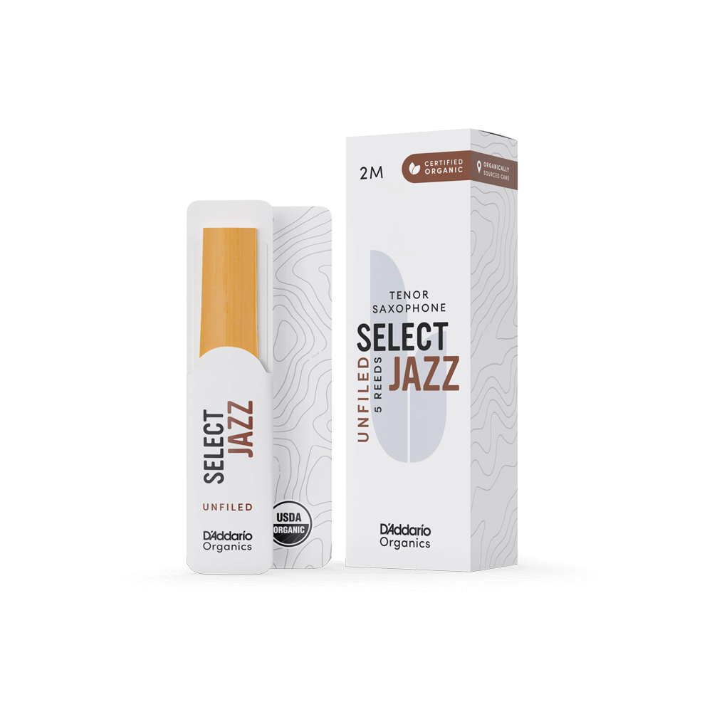 D'Addario Woodwinds Organic Select Jazz Unfiled Tenor Saksafon Kamışı No:2 Medium