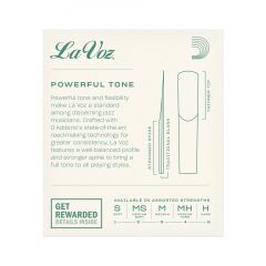 D'Addario Woodwinds La Voz RCC10SF Sib Klarnet Kamışı Soft