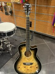 Outlet - Washburn Deep Forest Burl Ace Black Fade Elektro Akustik Gitar