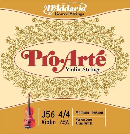 DADDARIO J56 KEMAN TEL SETİ, PRO-ARTE, 4/4, MEDIUM