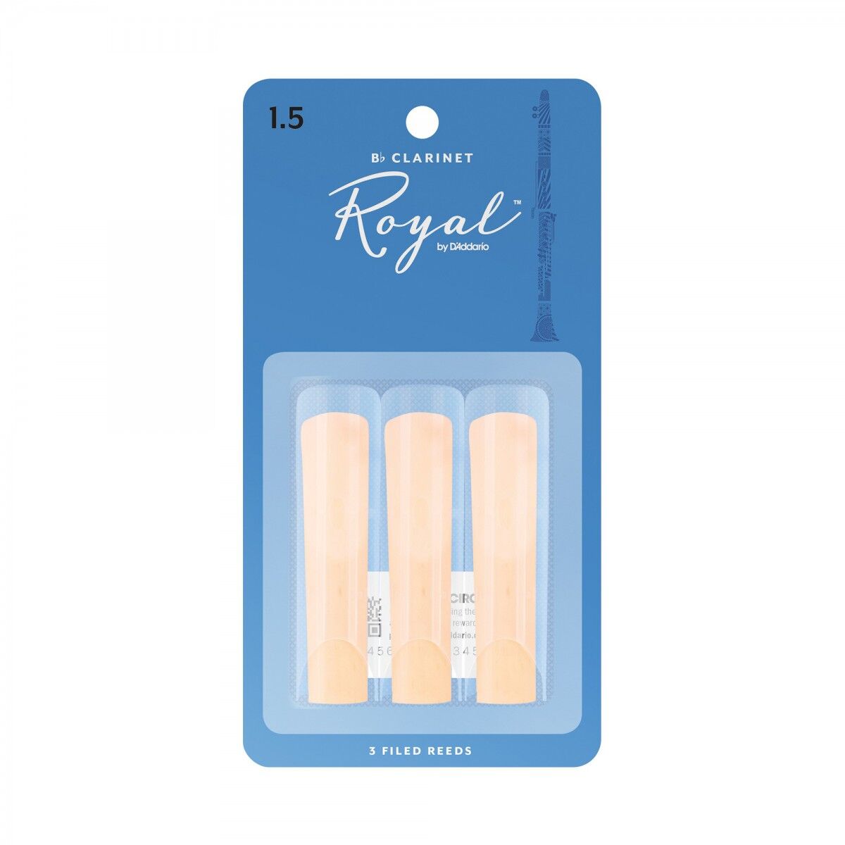 D'Addario Woodwinds Royal RCB0315 Sib Klarnet Kamışı (3 lü) No:1.5