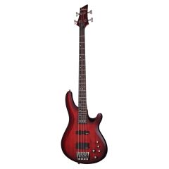 Schecter C-4 Custom Bas Gitar (Trans Crimson Stain)
