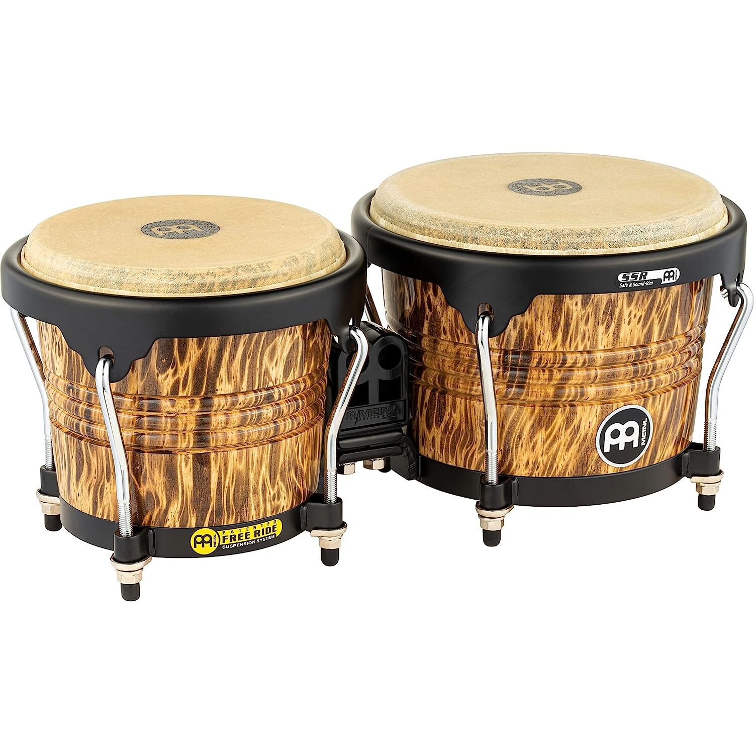 Meinl FWB190LB Marathon Designer Series 6.75'' / 8'' Bongo Set (Leopard Burl)