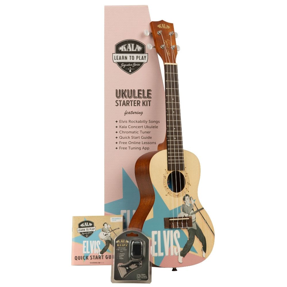 Kala Elvis Rockabilly Concert Ukulele Eğitim Seti