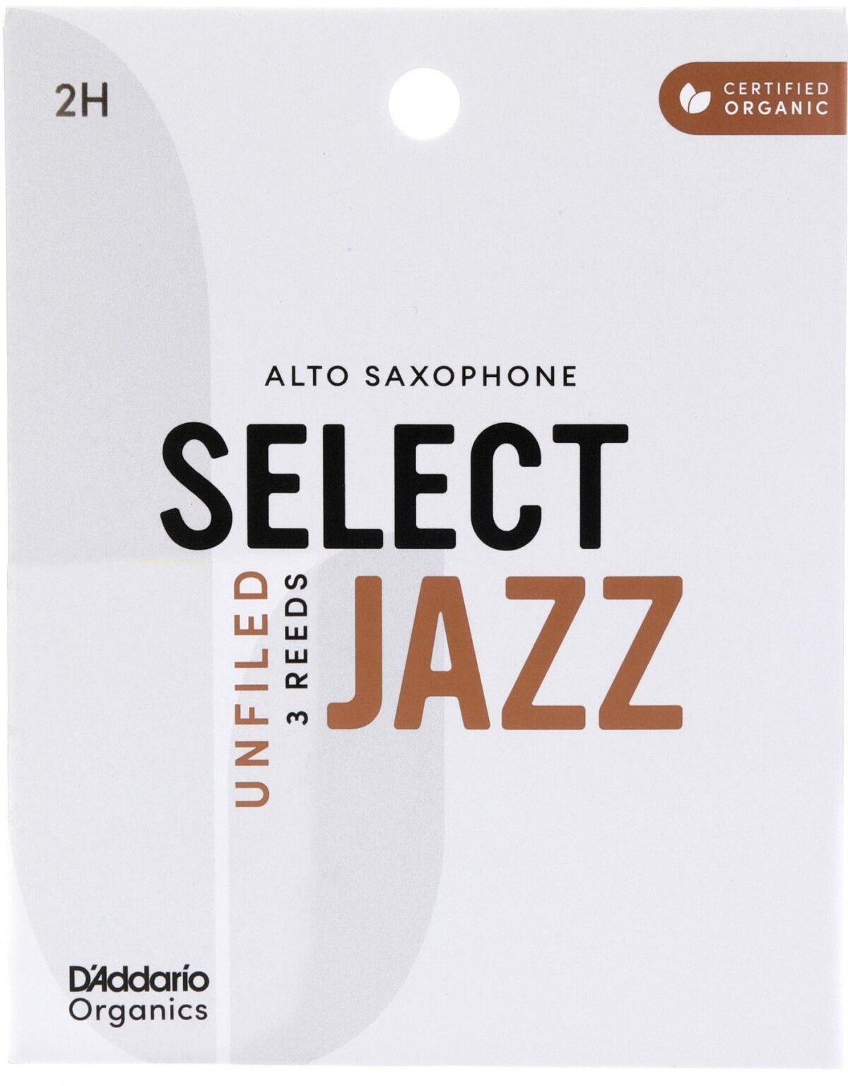 D'Addario Woodwinds Organic Select Jazz Unfiled Alto Saksafon Kamışı (3 lü) No:2 Hard