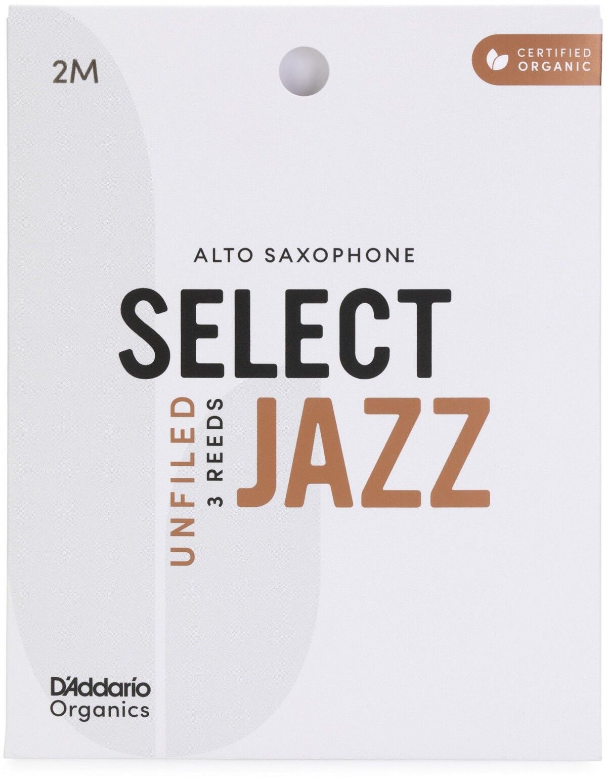 D'Addario Woodwinds Organic Select Jazz Unfiled Alto Saksafon Kamışı (3 lü) No:2 Medium