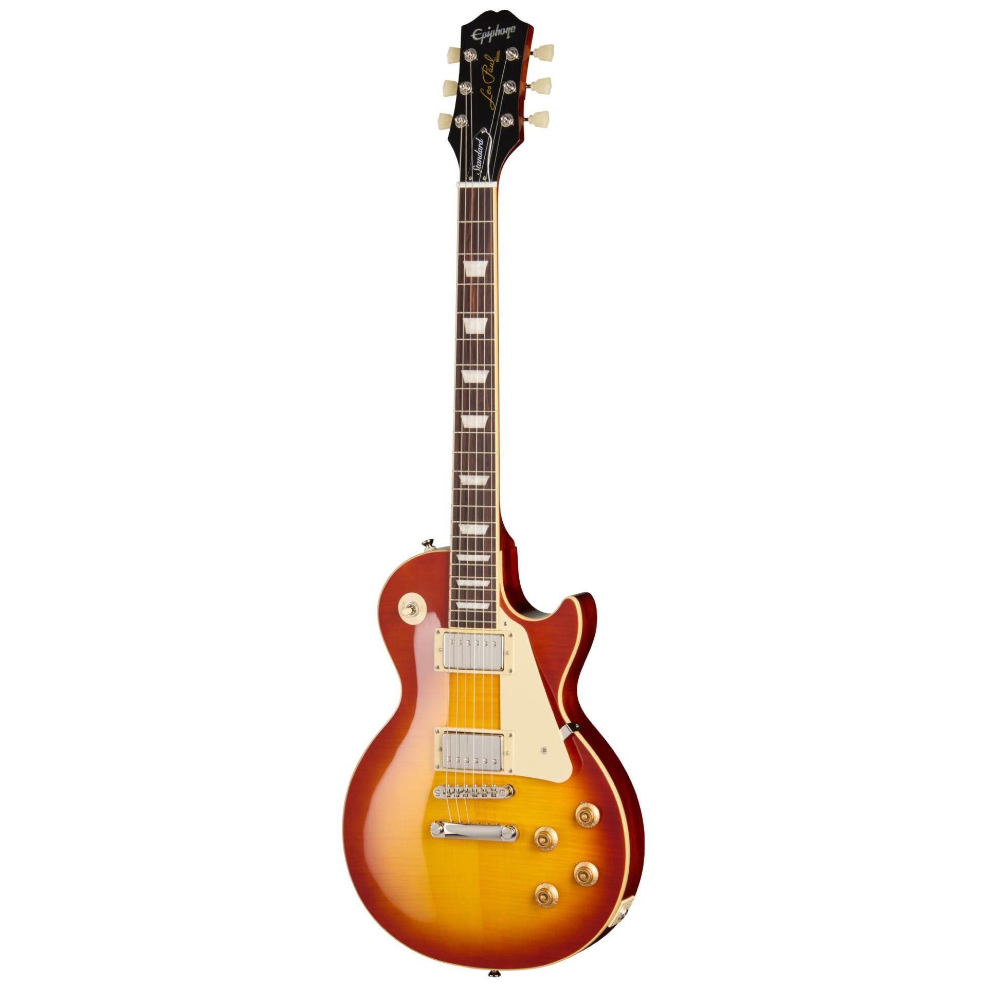Epiphone Inspired by Gibson Les Paul Standard '50s Figured Elektro Gitar (Washed Cherry Sunburst)