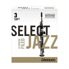 D'Addario Woodwinds Select Jazz RSF10SSX3S Soprano Saksafon Kamışı No:3 Soft