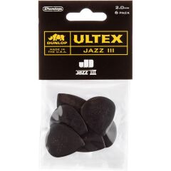 Jim Dunlop 427P2.0 Ultex Jazz III 6'lı Paket Pena (2.00 mm)