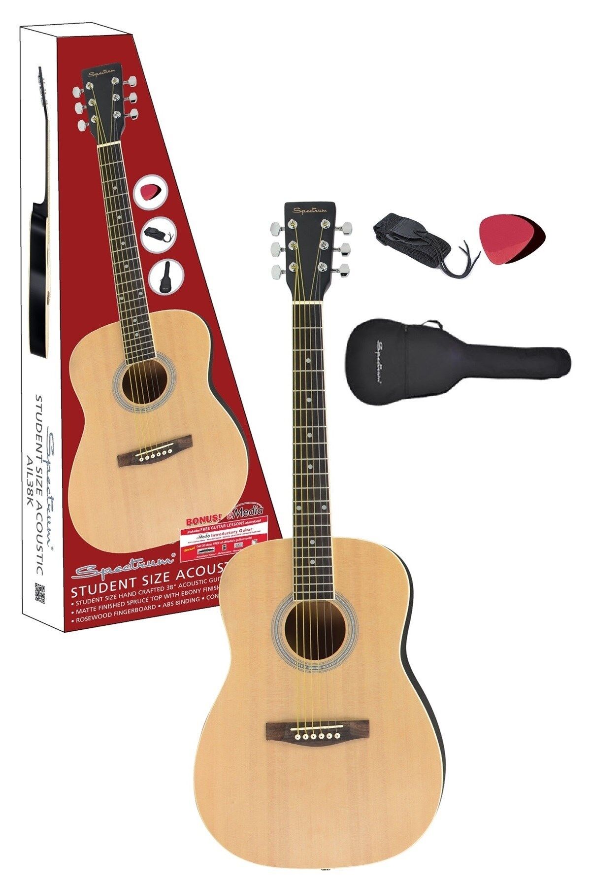 Spectrum AIL 38K Öğrenci Boyut 38'' Akustik Gitar