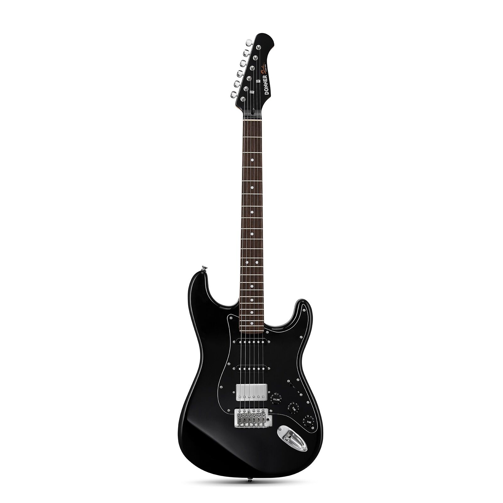Donner DST Seeker Deluxe HSS Elektro Gitar (Siyah)