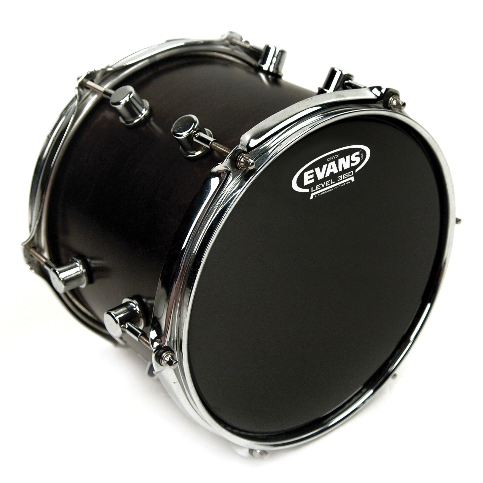 EVANS B08ONX2 8'' DERİ TOM KUMLU SİYAH ÇİFT KAT (15 MİL)