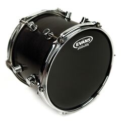EVANS B08ONX2 8'' DERİ TOM KUMLU SİYAH ÇİFT KAT (15 MİL)