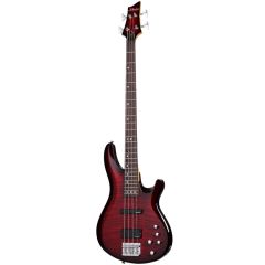 Schecter C-4 Deluxe Bas Gitar (Crimson Red Burst)