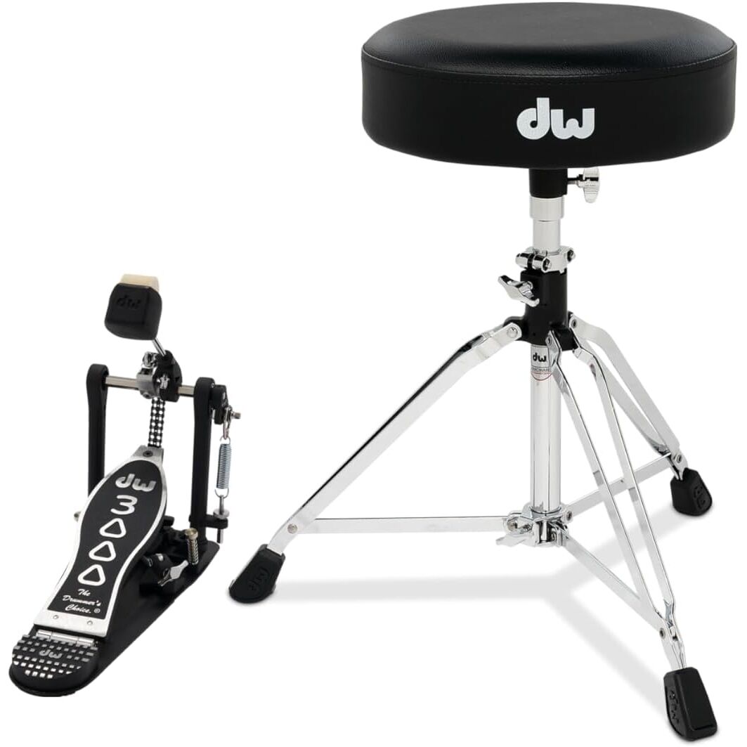 DW Drums 3000 Serisi 2 Parça Aksam Paketi (Single Pedal & Davul Tabure)
