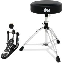 DW Drums 3000 Serisi 2 Parça Aksam Paketi (Single Pedal & Davul Tabure)
