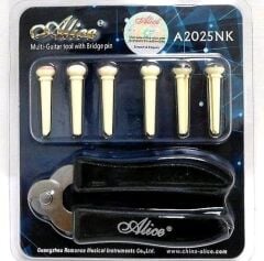 Alice A2025NK  Akustik Gitar Pim Seti ve Tel Kesici
