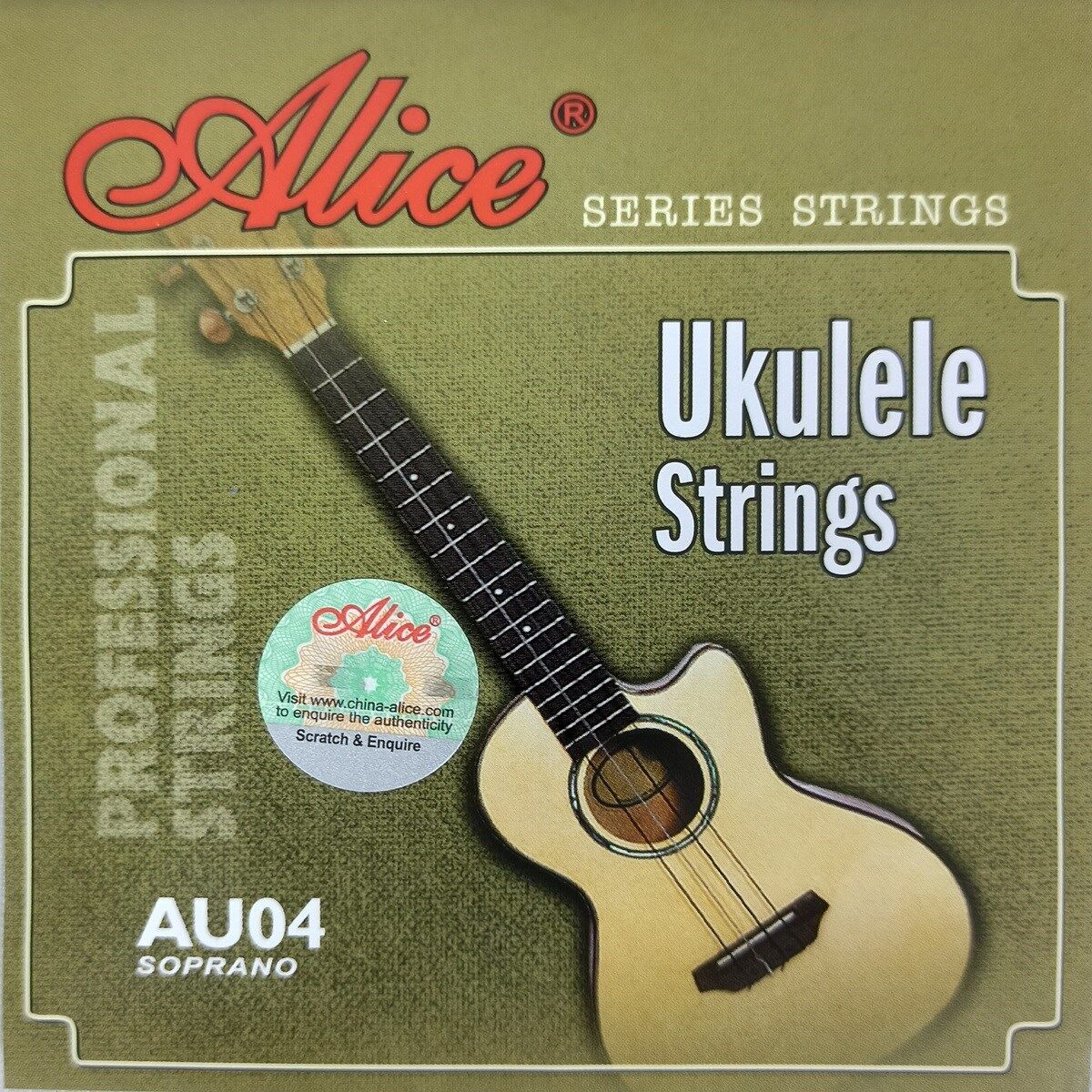 Alice AUO4 Ukulele Tel Seti