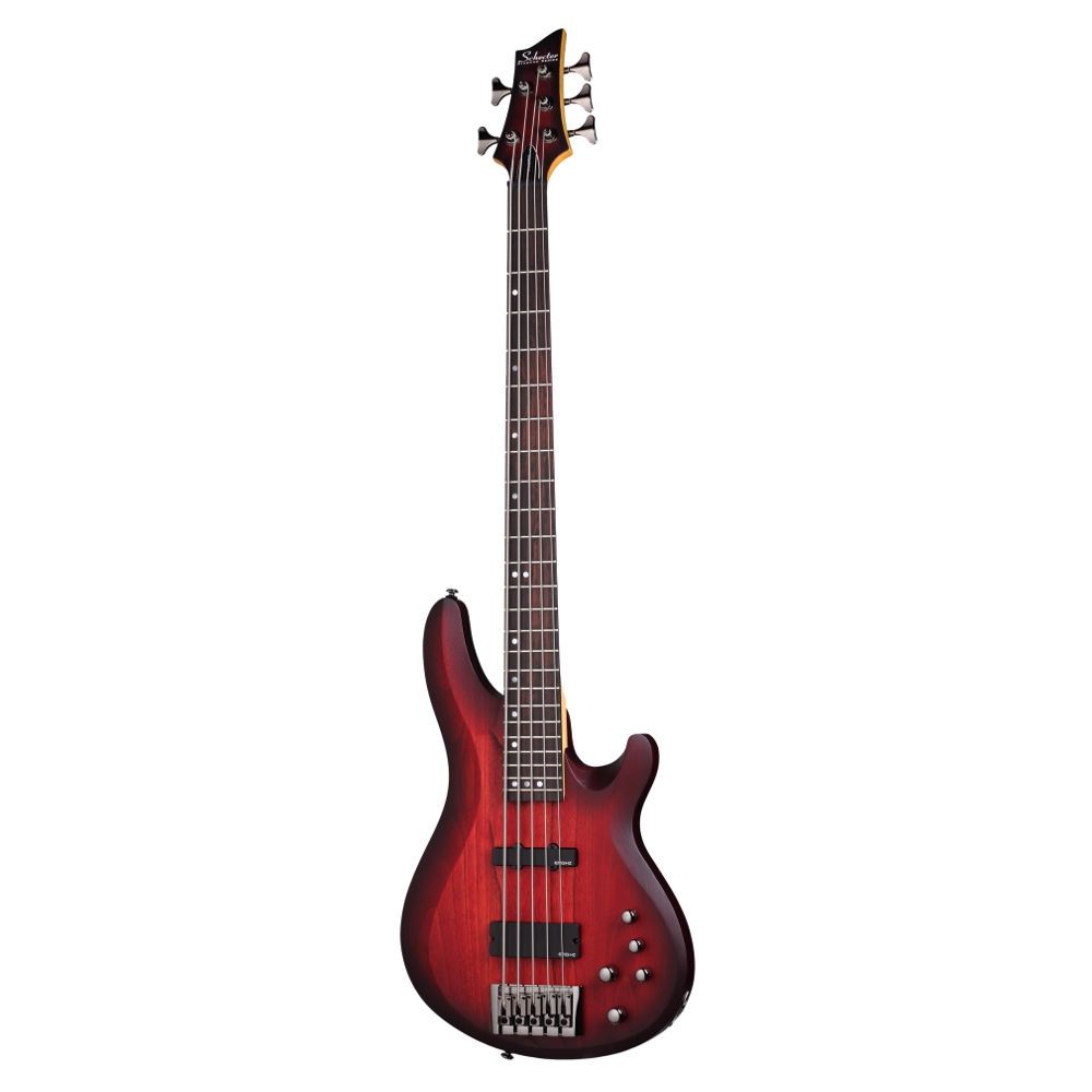 Schecter C-5 Custom Bas Gitar (Trans Crimson Stain)