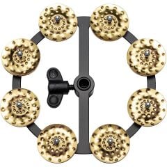 Meinl HTHH1B-BK Hihat 1 Row Hammered Brass Jingles Tamburin (Siyah)