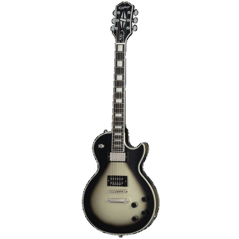 Epiphone Adam Jones Les Paul Custom Art Collection: Korin Faught’s “Sensation” Elektro Gitar (Antique Silverburst)