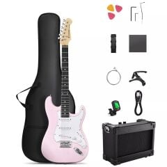 Donner DST-80 ST Elektro Gitar Seti (Pembe)