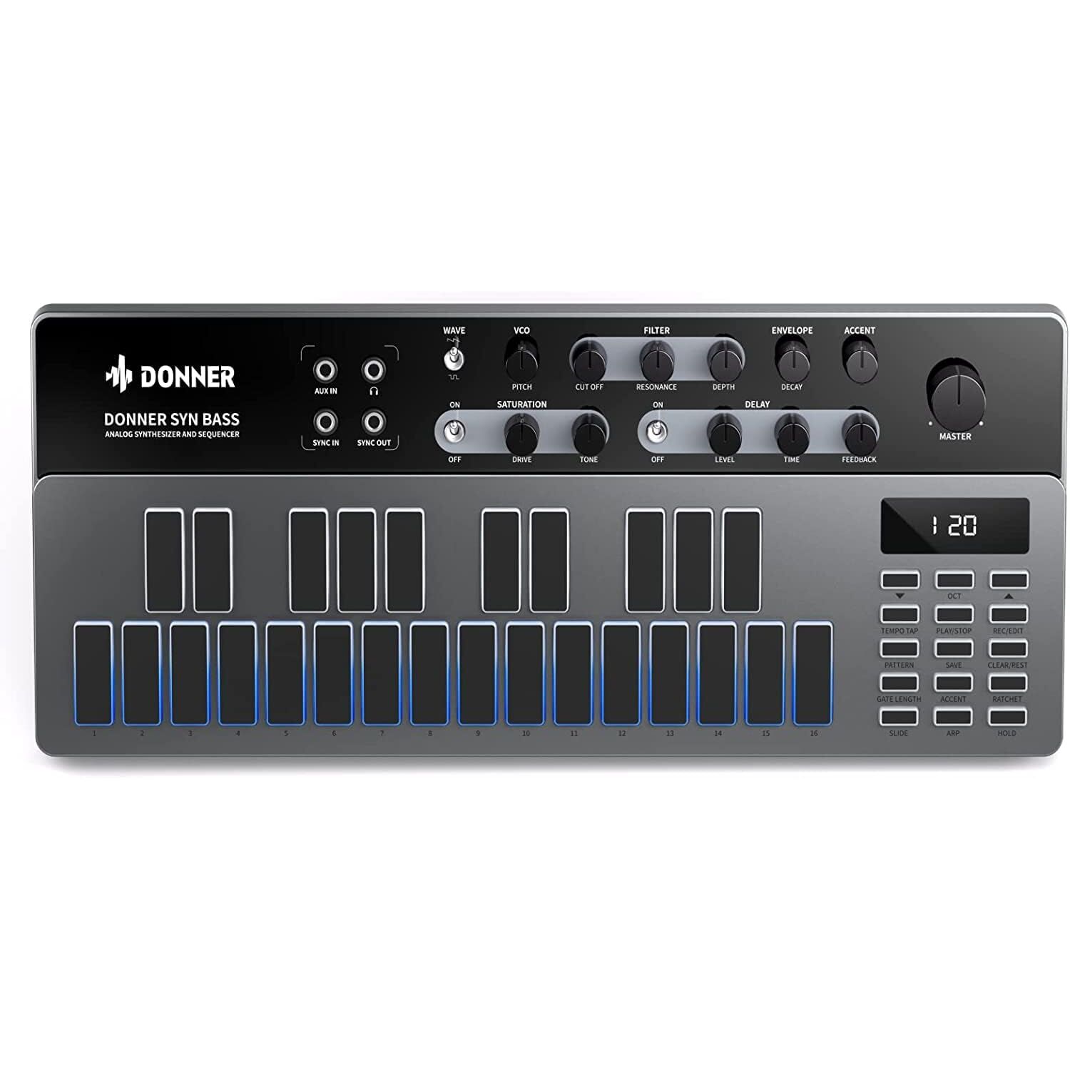 Donner B1 Analog Bass Synthesizer & Sequencer