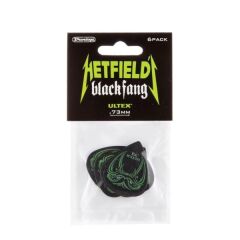 Jim Dunlop Black Fang James Hetfield 6'lı Paket Pena (0.73mm)